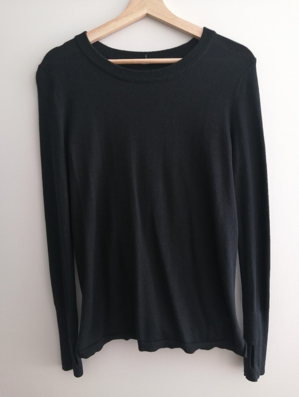 Lululemon Bring It Backbend Sweater Crossover Open Back Black Knit Medium - Picture 2 of 15